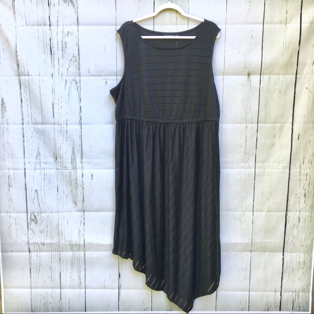 Apt 9 Maxi Dress Black Sheer Stripe Sundress Lined